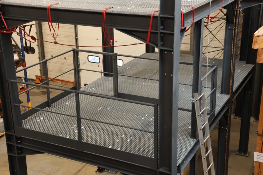 Vue de la zone de protection de la structure en hauteur chez Camira