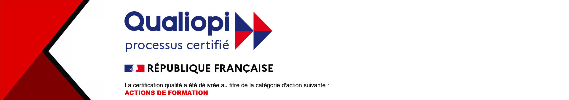 Bannière certification Qualiopi