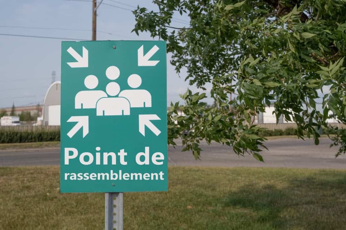 Le point de rassemble permet de regrouper les salariés lors d'une évacuation